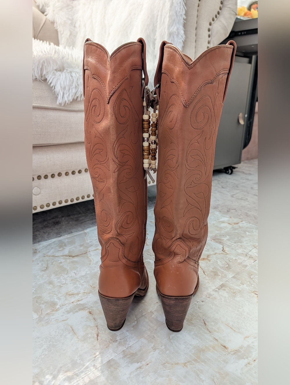 Vintage Frye Knee-High Cowgirl Boots Woman's Size 7.5 B - Picture 15 of 15